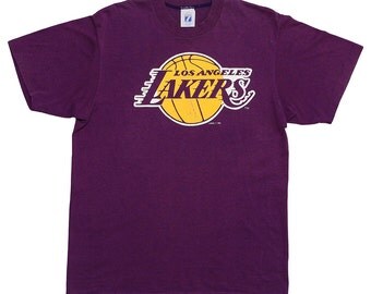 Los Angeles Lakers NBA Shirt 1980s Vintage Basketball Tee 80s Rare Vtg Sports TShirt