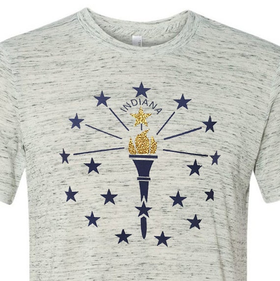 Indiana Bicentennial Tee Indiana Torch Relay Apparel with