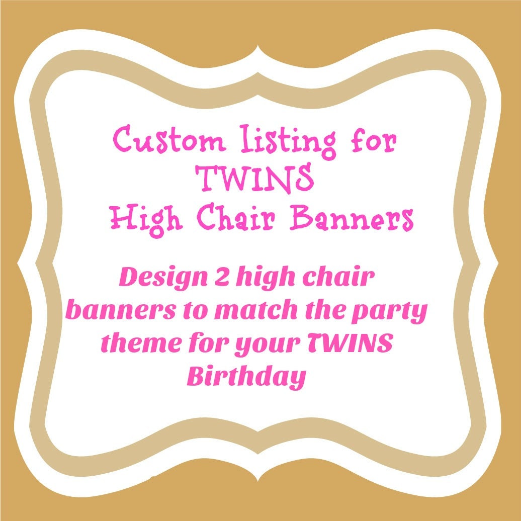 Twins 1st Birthday twins banner custom birthday banner