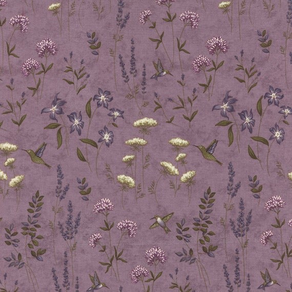 THE POTTING SHED-moda fabric by the yard 6623-15 purple