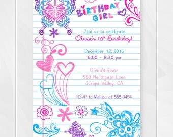 Tween invitation | Etsy