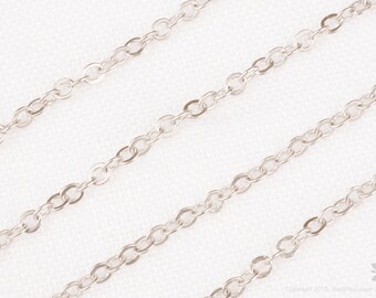 C110-MR// Matt Original Rhodium Plated Cable Chain,5M