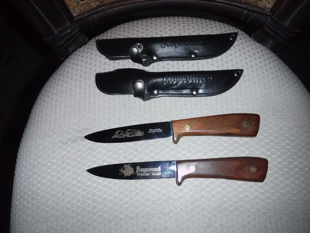 Kopromed Stainless Poland Hunting Knife with black leather