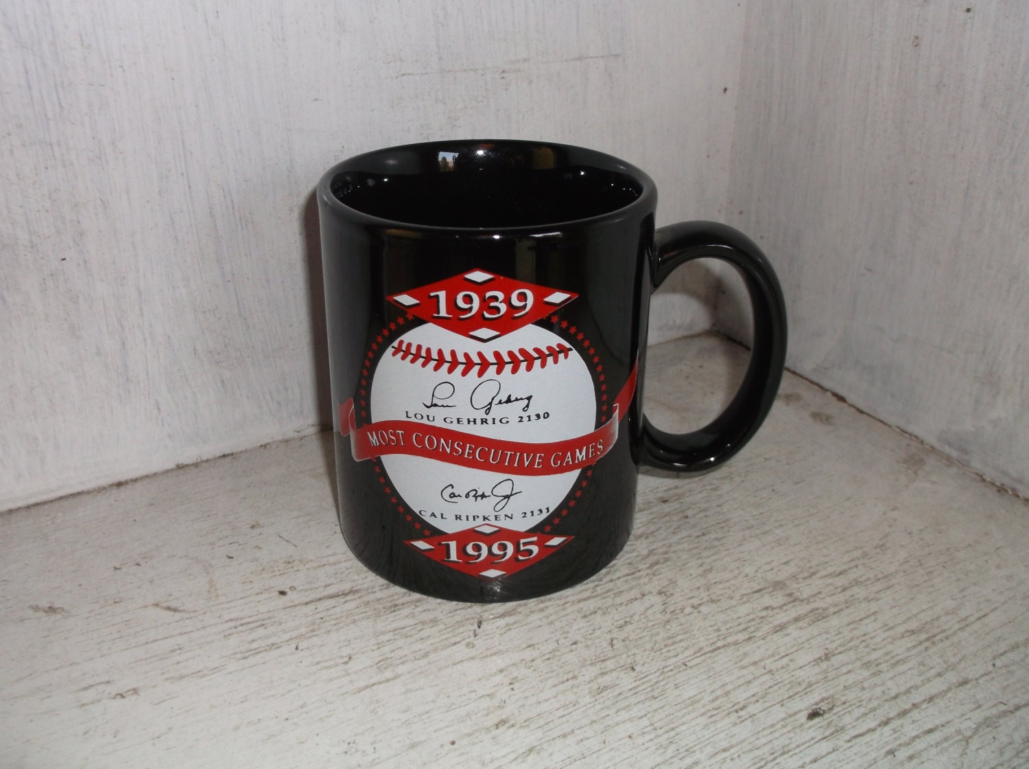 MLB Baseball Most Consecutive Games Coffee Mug Cup 1939 Lou