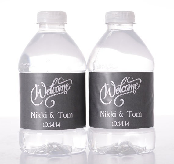 Vintage Wedding Decor - 30 Wedding Water Bottle Labels - Need a different quantity? Click on the "choose total" tab to see all pricing Il_570xn