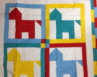 Playful Horse Baby Quilt