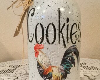 Rooster Cookie Jar Half Gallon Ball Jar Kitchen Decor Country Kitchen Country Home Rooster Love Housewarming Gift Home Decor Rooster Decor