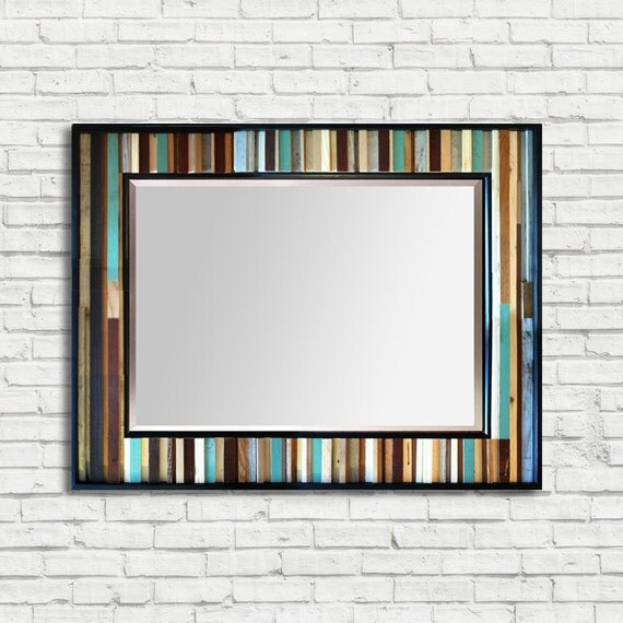 Reclaimed Wood Framed Mirror Reclaimed