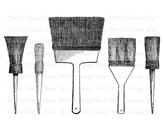 Paint Brush Clip Art Illustration Printable Paintbrushes