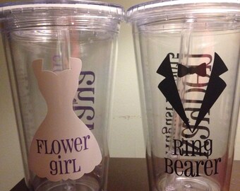 Ring bearer or flower girl acrylic tumbler