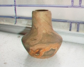 Vintage Nemadji Pottery Vase Swirl Pottery Southwestern Decor