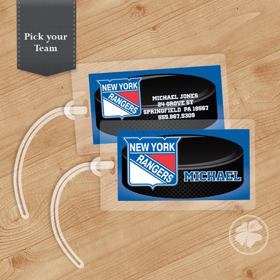 Pick your team - NHL Hockey Luggage Tag, Bag Tag, Backpack Tag, ID Tags, Personalized, Custom Il_570xn