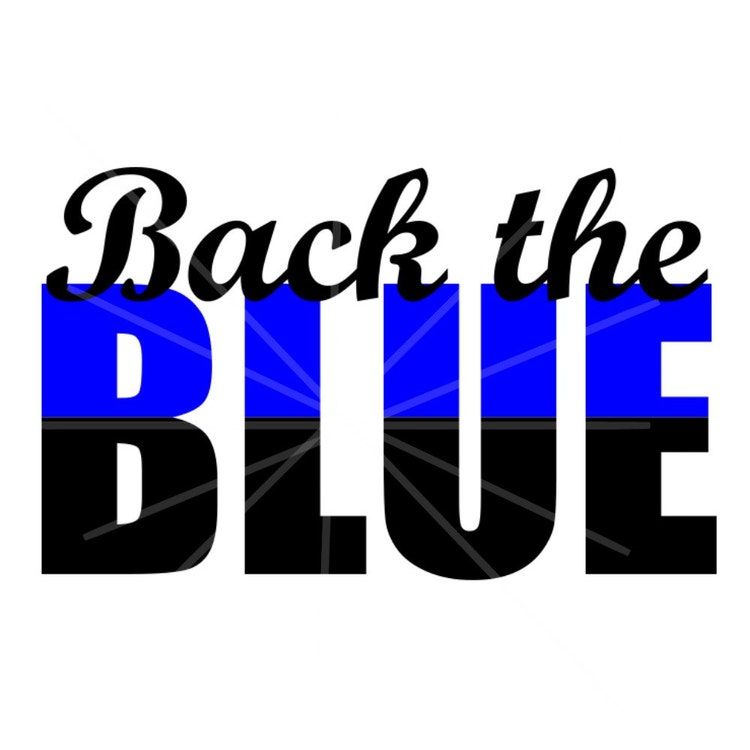 Download Back the Blue Script SVG Police Decal SVG by AmaysingGifts