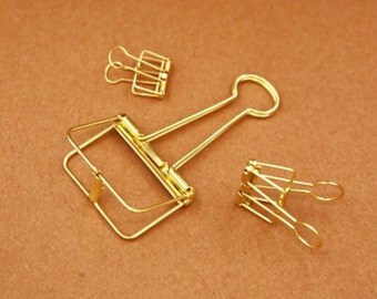 DIY Scrapbook Dairy Retro Paper Clip Gold-plated