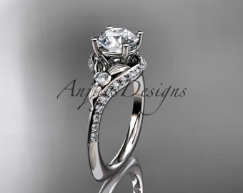 14kt white gold diamond leaf and vine wedding ringengagement ring adlr112 - Best Place To Buy Wedding Rings 14kt white gold diamond leaf and vine wedding ringengagement ring adlr112 - Best Place To Buy Wedding Rings