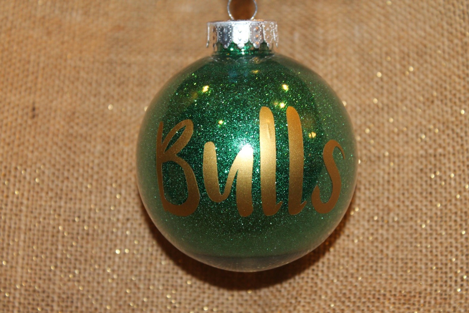 usf bulls round hanging glitter christmas ornament bulls usf bulls round hanging glitter christmas ornament bulls