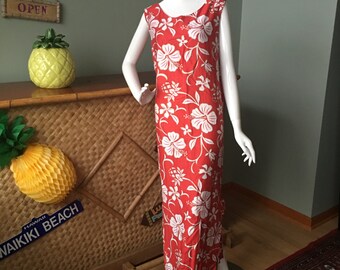 Adorable made in Hawaii vintage mu'u mu'u / maxi dress
