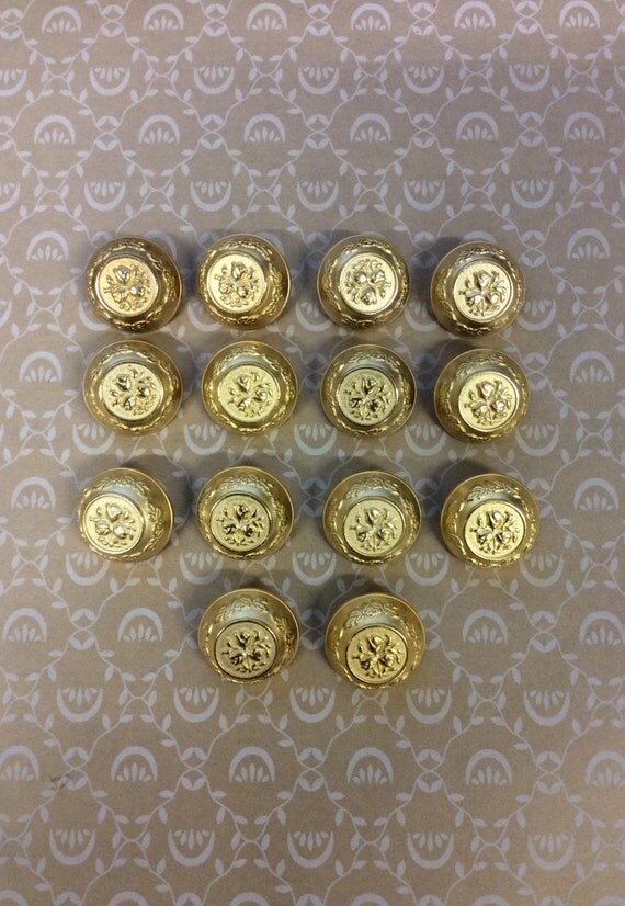 Gold Metal Embossed Buttons