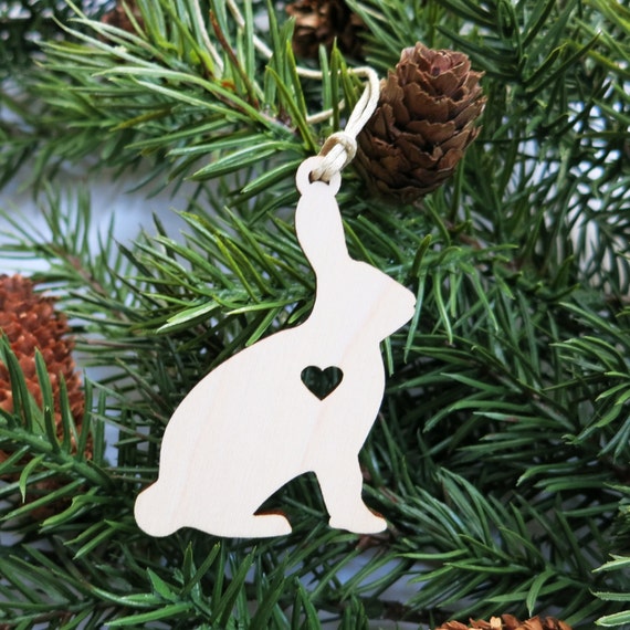 rabbit christmas ornament diy holiday wooden ornament rabbit christmas ornament diy holiday wooden ornament