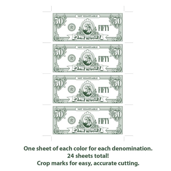 play money fake money pretend money kids by bowwowcreative on etsy