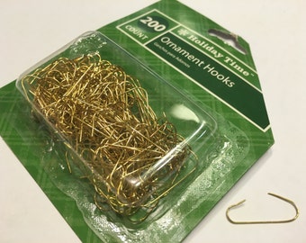 Lot Of 125 Beaded Christmas Ornament Hooks - Gold Or Silver Wire With Glass Beads