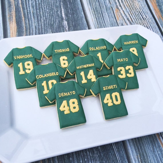 Personalized Football Jersey Cookies
