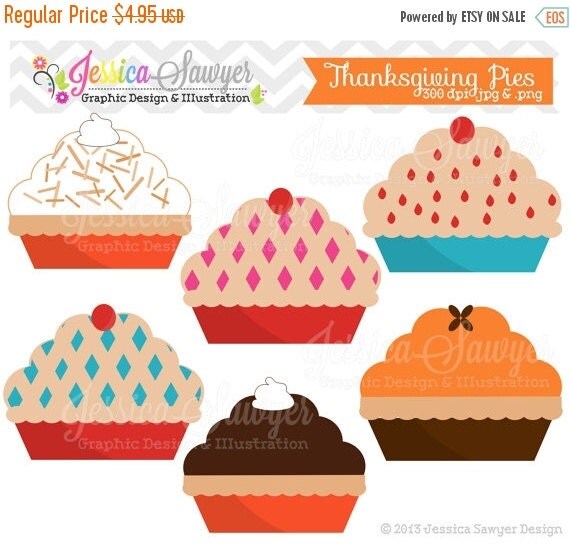 80% OFF - INSTANT DOWNLOAD, thanksgiving pies clipart, for commercial use, personal use, invites, cards, scrapbooking Il_570xn