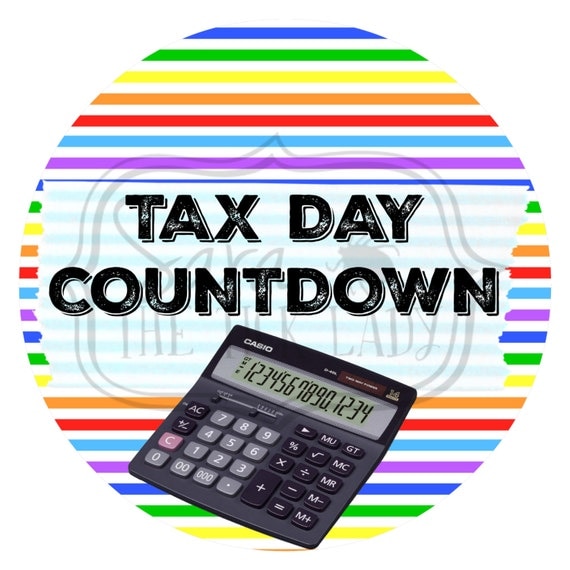 Tax Day Countdown Planner Stickers Get ready by saratheticklady