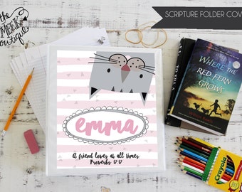 Personalized Scripture Folder Covers, Cat, No. 26