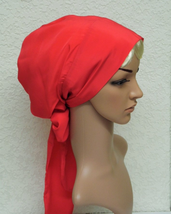 Head wear for summer red head scarf elegant tichel head