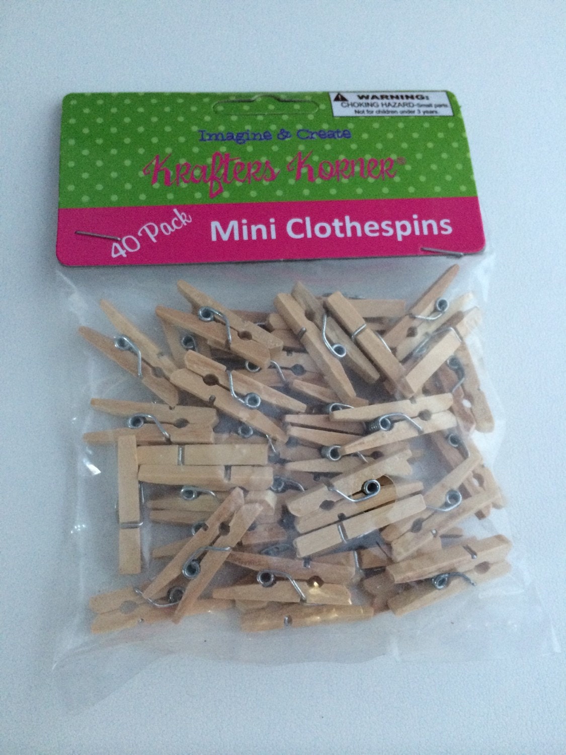 40 Wooden Mini Clothes Pins Craft Mini Clothes Pegs Tiny