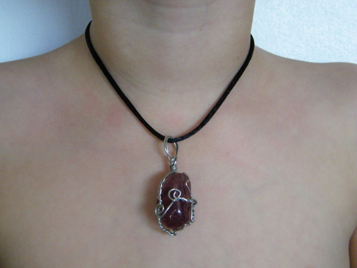 rock necklace stone necklace rock jewelry natural jewelry