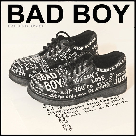 Items similar to BAD BOY SHOES No.1........Shoes With An Attitude! on Etsy