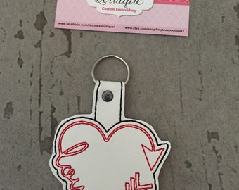 Heart love arrow Key Chain