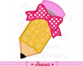 Instant Download Back To School Pencil Applique Machine Embroidery Design NO:2157