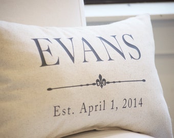 Free Shipping | Second Anniversary Gift | Cotton Anniversary Gift | Farmhouse | Grain Sack Pillow Cover | Charcoal Grey | 2nd Anniversary