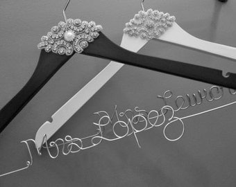 SALE + FREE GIFT - High Quality Rhinestone Wedding Dress Hanger, Vintage Inspired, Bridal hanger, Rhinestone hanger, Gatsby wedding