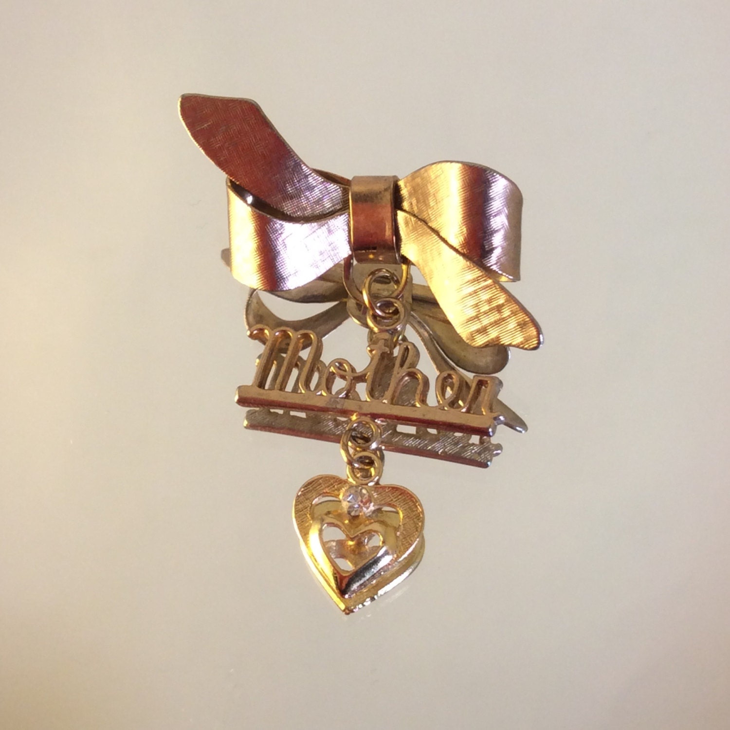 Vintage Sweetheart Jewelry Military Rare Beauty Bow Brooch