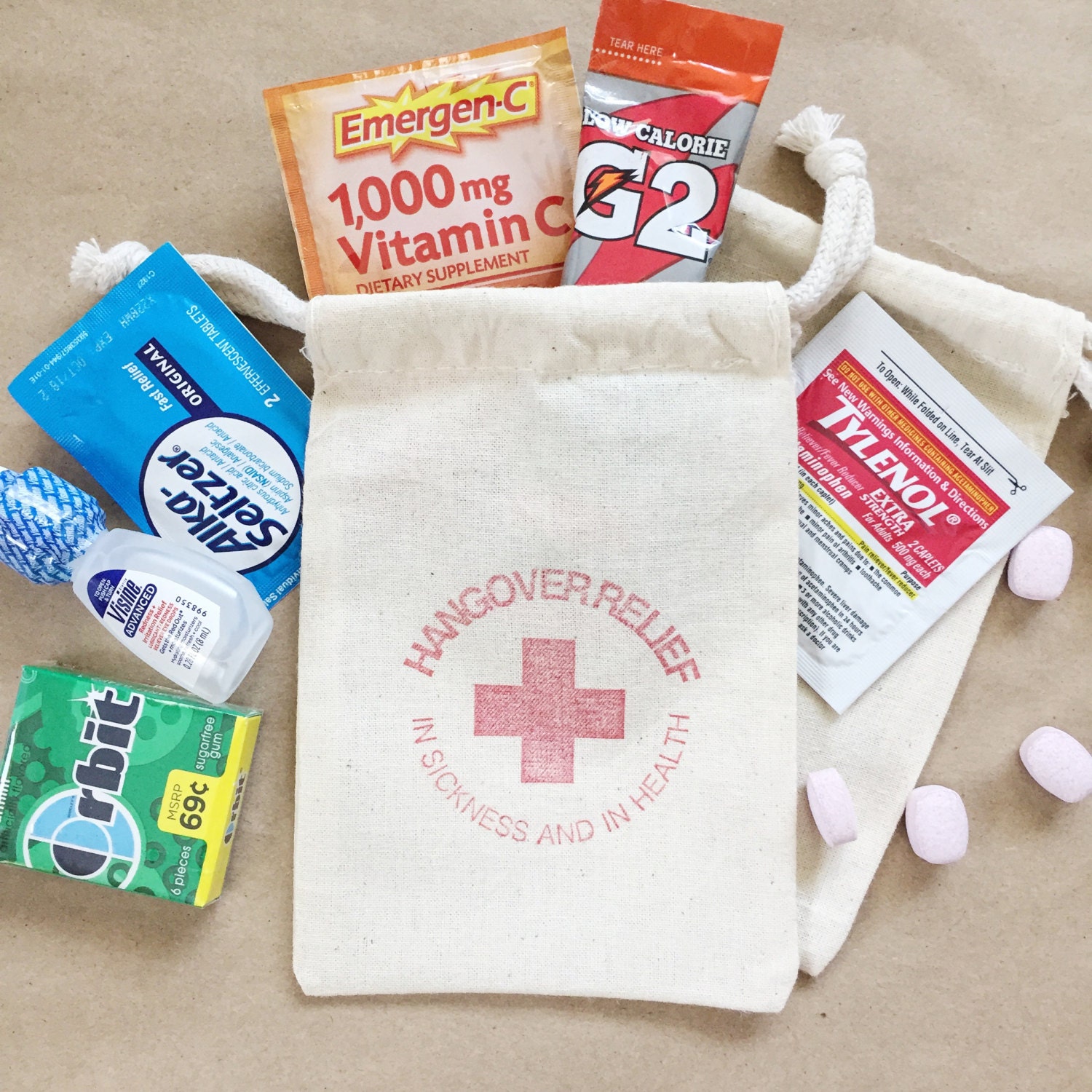 Hangover Kit Bag hangover relief stamp bagparty