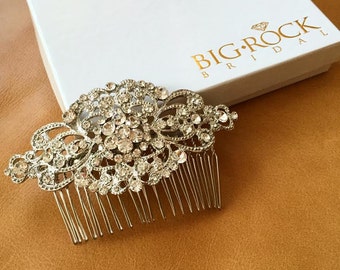 Rhinestone Wedding Hairpiece - Vintage Rhinestone Haircomb - BEST SELLER