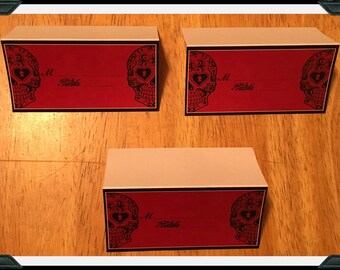 Sugar Skull Day of the Dead Inspired Place Cards