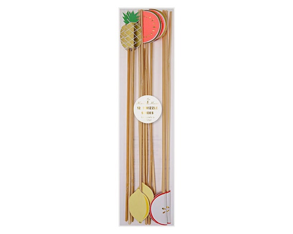Fruit Swizzle Drink Sticks by Meri Meri, Party Decorations, Party Supplies, Tableware Il_570xn