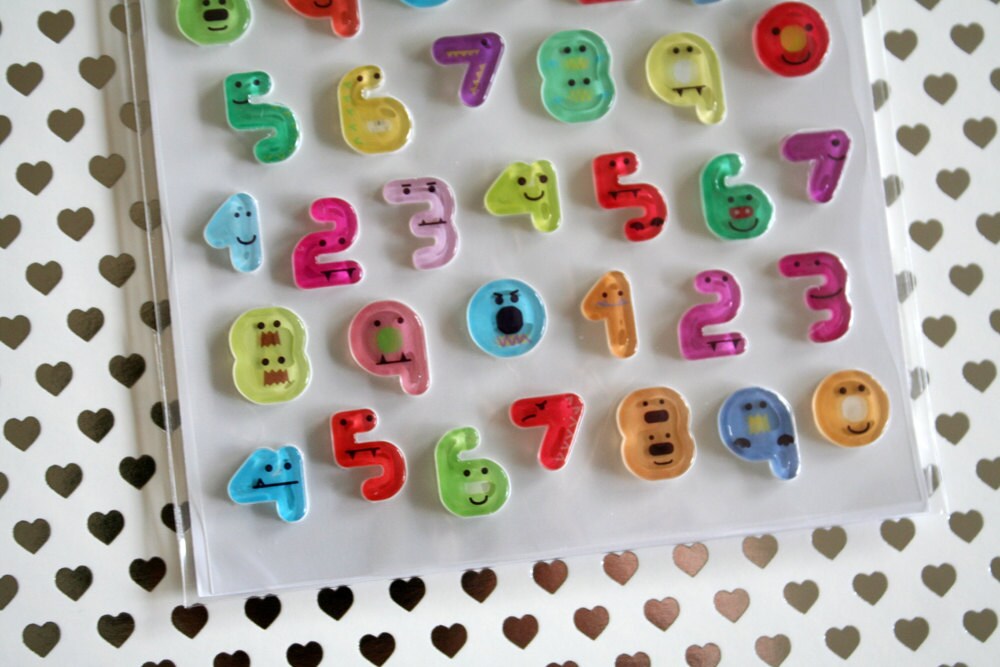 Jelly Number Sticker Sheet