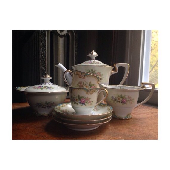 Antique Espresso Cup & Saucer Tea Cups 4 oz. Noritake