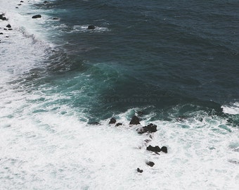 California Pacific Coast Photography, Coastal Photography, Ocean Waves print, Sapphire blue, indigo, travel photography, Palos Verdes art,