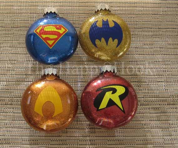 superhero ornament set batman robin superman aquaman free superhero ornament set batman robin superman aquaman free