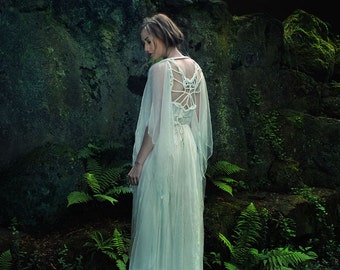 Draped handmade (Wedding-) Dress "Owl", ROHMY Gold Label /// Bridal Gown /// Evening Gown /// Red Carpet /// Eden Collection
