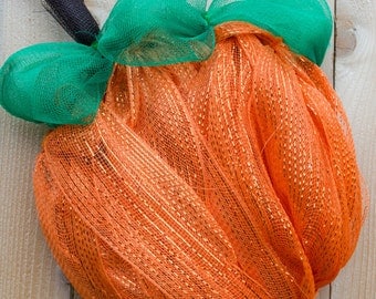 Pupmkin Wreath - Pumpkin Door Wreath - Fall Wreath - Fall Door Wreath - Pumpkin Decor - Pumpkin Door Decor - Lighted Pumpkin Wreath
