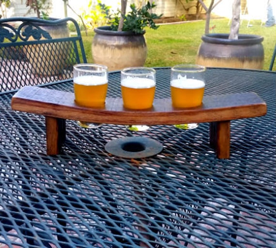 Wine Barrel Stave Beer Tasting Flight