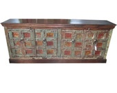Mogulinterior Antique Indian Sideboard Wood Rustic Buffet Chest Dresser Console India Furniture